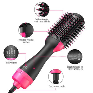 One Step Hot Air Brush – Hair Dryer & Volumizer (3-in-1 Styling Tool)